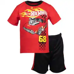 Walmart Hot Wheels Little Boys T-Shirt and Mesh Shorts Outfit Set Toddler to Big Kid offer