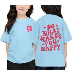 Walmart ZPWKLM Casual Shirt For Infnat Printed Round Neck Short Sleeved Blouse For Infnants size 4-5T offer
