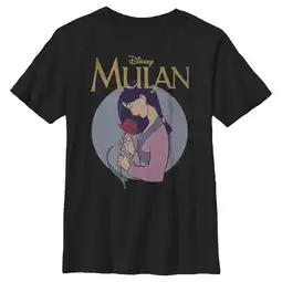 Walmart Boy's Mulan Smelling the Flower Graphic Tee Black X Small offer