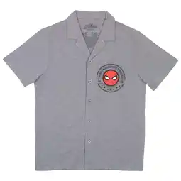Walmart Marvel Spider-Man Boys Casual Button Down Short Sleeve Shirt for Kids and Toddlers (Size 4-16) offer
