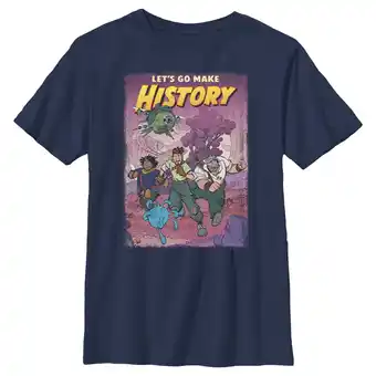 Walmart Boy's Strange World Let's Go Make History Graphic Tee Navy Blue Large offer