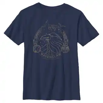 Walmart Boy's Harry Potter Ravenclaw House Emblem Graphic Tee Navy Blue X Large offer