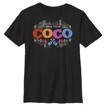 Walmart Boy's Coco Classic Logo Solid Graphic Tee Black X Large offer