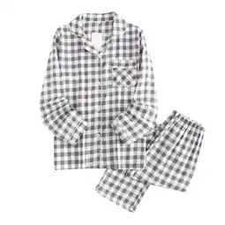 Walmart Kids Boys Girls Plaid Holiday Pajamas Cotton Button Down Sleepwear Pajamas Set 9 Years-10 Years offer