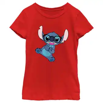 Walmart Girl's Lilo & Stitch Black Glasses Stitch Graphic Tee Red X Large offer