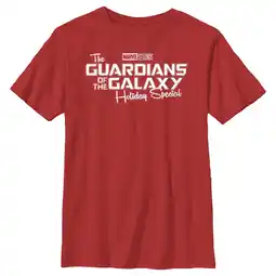 Walmart Boy's Guardians of the Galaxy Holiday Special White Logo Graphic Tee Red Large offer
