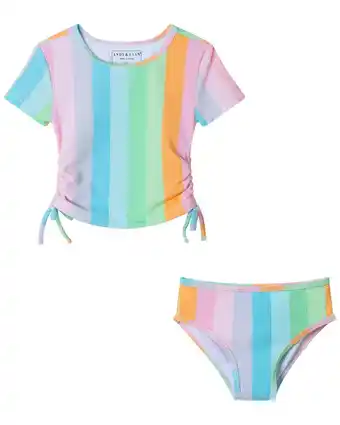 Walmart Andy & Evan girls Rashguard Set, 2T, Pink offer