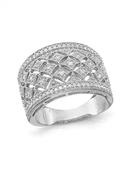 Walmart 1/3 Carat (Ctw) Diamond Cocktail Ring Band in Sterling Silver offer