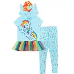 Walmart My Little Pony Pinkie Pie Little Girls Cosplay T-Shirt and Leggings 6-6X offer