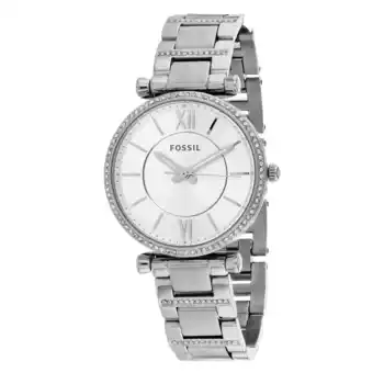 Walmart Fossil Women's Carlie Silver Dial Watch - ES4341 offer