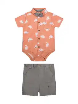 Walmart Little Lad Newborn Boys' Short Sleeve Shirt and Short, 2-Piece Set, Sizes 0-3M-6-9M offer