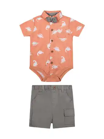 Walmart Little Lad Newborn Boys' Short Sleeve Shirt and Short, 2-Piece Set, Sizes 0-3M-6-9M offer