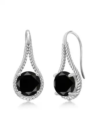Walmart Gem Stone King 3.60 Ct Round Black Diamond 925 Sterling Silver Earrings offer