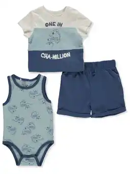 Walmart Quiltex Baby Boys' 3-Piece Shorts Set Outfit offer