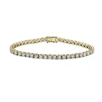 Walmart 2CT Round Cut Natural Diamond (SI1/I-J) 14K Yellow Gold Tennis Bracelet Fine Jewelry for Women Gifts offer