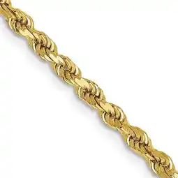 Walmart Primal Gold 14 Karat Yellow Gold 3mm Semi-solid Diamond-cut Rope Chain offer