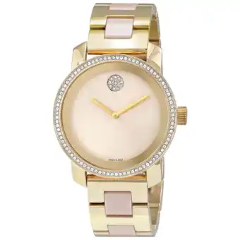 Walmart Movado Bold Ceramic Women's Gold Tone PVD Stainless Quartz Watch 3600785 offer