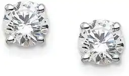 Walmart 2 CT Round Cut Lab Grown Diamond Stud Earrings 14k White Gold Screw Back offer