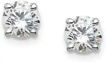 Walmart 2 CT Round Cut Lab Grown Diamond Stud Earrings 14k White Gold Screw Back offer