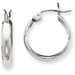 Walmart Primal Gold 14K White Gold 3.5mm Hoop Earrings offer