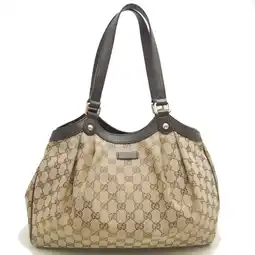 Walmart Pre-Owned GUCCI 388919 Tote Bag GG Canvas Beige 252296 (Good) offer