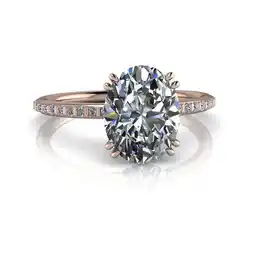 Walmart 2.34 Ct Stunning Oval Diamond Bridal Rings For Women Solid 14K Rose Gold offer