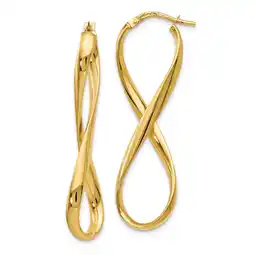 Walmart 14k Gold Polished Infinity Hoop Earrings offer