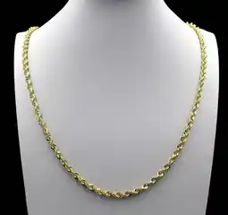 Walmart 10K Yellow Gold Rope Chain Necklace 16'' - 30 2mm 2.5mm 3mm 4mm 5mm 6mm offer