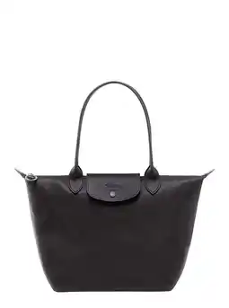Walmart Longchamp Female Le Pliage Xtra M' Black Tote Bag With Embossed Logo In Leather Black offer