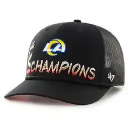 Walmart Men's '47 Black Los Angeles Rams Super Bowl LVI Champions Sunset Trucker Adjustable Hat offer