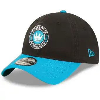 Walmart Men's New Era Black/Blue Charlotte FC Team 9TWENTY Adjustable Hat offer
