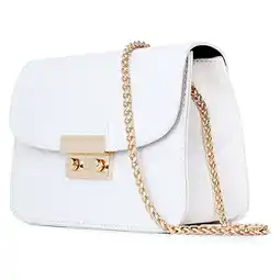 Walmart Small Crossbody Purses for Women Chain Shoulder Bag Evening Clutch Purse Formal Ladies Bags,White offer