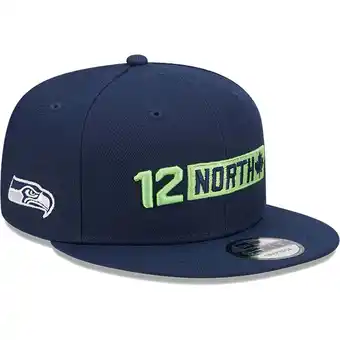 Walmart Men's New Era College Navy Seattle Seahawks 12 North Collection Snapback Hat offer