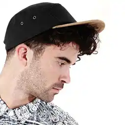 Walmart Beechfield Suede Peak 5 Panel Baseball Cap (Pack of 2) offer