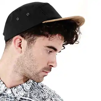 Walmart Beechfield Suede Peak 5 Panel Baseball Cap (Pack of 2) offer
