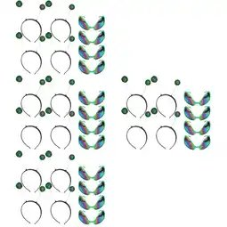 Walmart Raindrops 16 Sets of Festival Headdress Creative Saucer Man Glass Decor Headdress (Green) offer