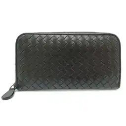 Walmart Pre-Owned Bottega Veneta Intrecciato Men's Long Wallet Leather Brown (Fair) offer
