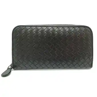 Walmart Pre-Owned Bottega Veneta Intrecciato Men's Long Wallet Leather Brown (Fair) offer