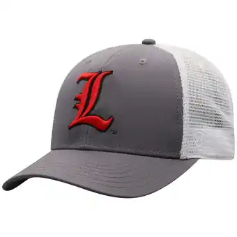 Walmart Men's Top of the World Gray/White Louisville Cardinals Victory Baseline Trucker Adjustable Hat offer