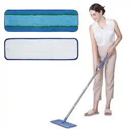 Walmart Wzzjkit Microfiber Mop Pads, Reusable Mop Pads, Flat Mop Wet and Dry Mop 18in offer