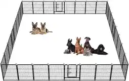 Walmart BestPet Dog Playpen Pet Dog Fence 32Height 32 Panels Metal Dog Pen offer