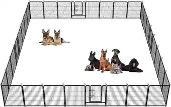 Walmart BestPet Dog Playpen Pet Dog Fence 32Height 32 Panels Metal Dog Pen offer