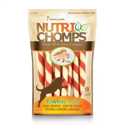 Walmart Premium Nutri Chomps Rawhide-Free Mini Twists, Chicken Flavor, 10 Count offer