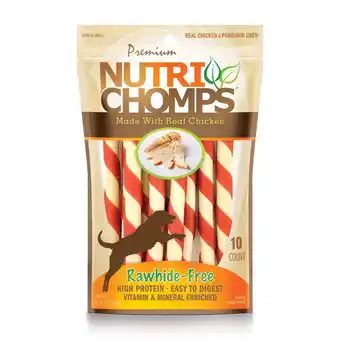 Walmart Premium Nutri Chomps Rawhide-Free Mini Twists, Chicken Flavor, 10 Count offer