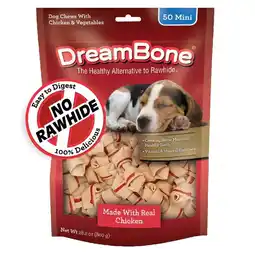 Walmart DreamBone Mini Chews with Real Chicken, Rawhide-Free Chews for Dogs, 50 Count offer