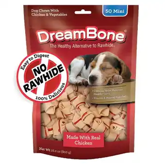 Walmart DreamBone Mini Chews with Real Chicken, Rawhide-Free Chews for Dogs, 50 Count offer