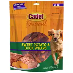 Walmart Cadet Gourmet Sweet Potato & Duck Wrapped Dog Chew Treats Wraps, 14oz offer