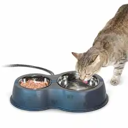 Walmart K&H Pet Products Thermo-Kitty Café Stainless/Black 12 ounce + 24 ounce offer