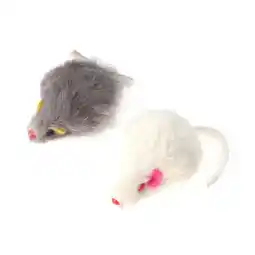 Walmart Durable Plastic Cat Tease Toys with Realistic Mice Design for Pet Use Assorted Color 2Pcs offer