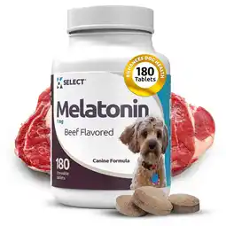 Walmart K9 Select Melatonin Tablets for Dogs, Beef Flavor, 180 Count offer